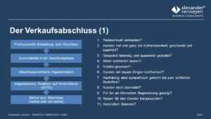 Abschluss­techniken im Verkaufs­gespräch