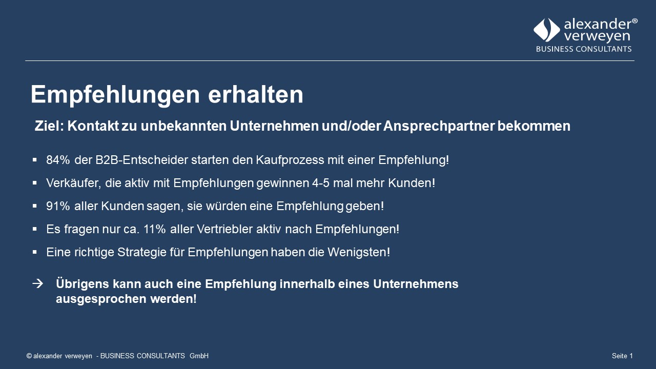 Empfehlungsmanagement