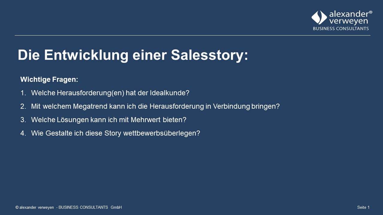Story Telling im Verkauf