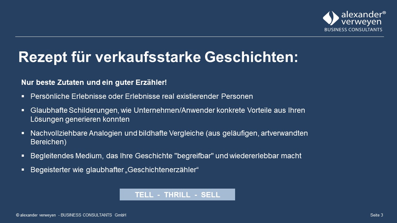Story Telling im Verkauf