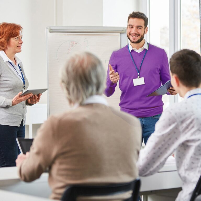 Handelsvertreter führen Training