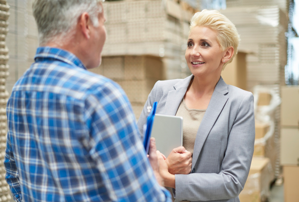 Verkaufsgespräch Kommunikation zwei Personen