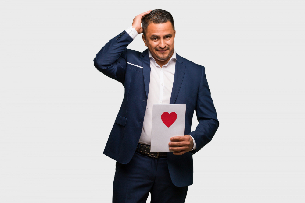 Hard Selling, Verkäufer mit einem Herz-Schild