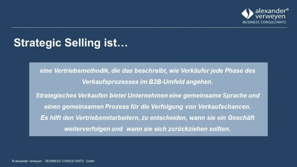 Definition Strategic Selling